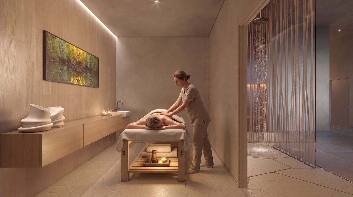 Área de lazer, spa decorado